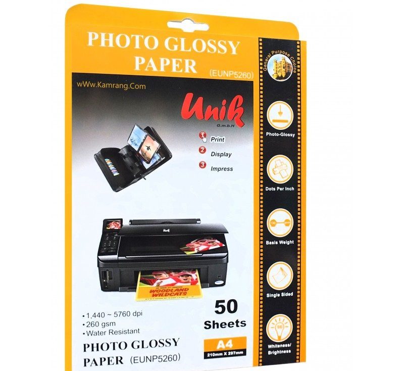 کاغذ عکس فتوگلاسه یونیکEUNP5260